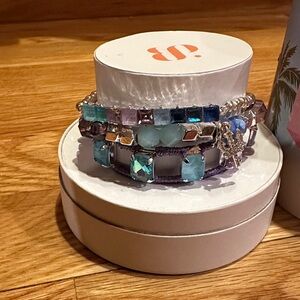 I wanna be where the people are Bomb party summer stacks BL &Purple Bracelet Set